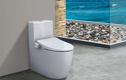 Asiento de inodoro inteligente estilo japonés con funciones electrónicas, ideal para baño moderno y mayor higiene en el hogar – Smart Toilet Seat New Bidé Chile.