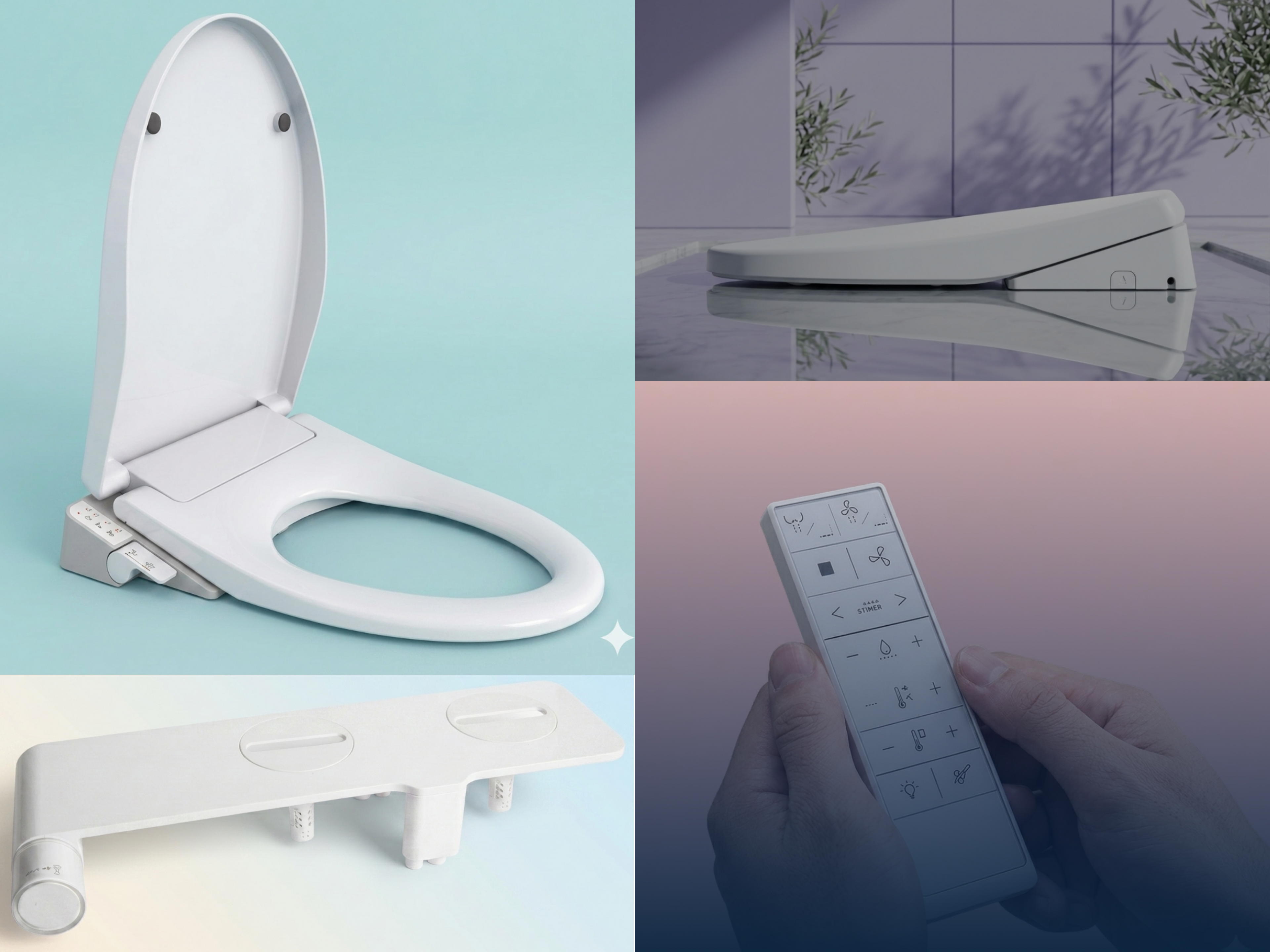 Tapa de inodoro inteligente New Bidé Lite – baño japonés estilo moderno
